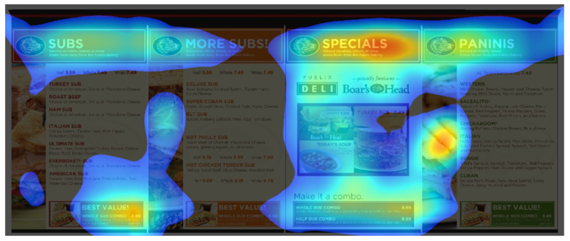 menu board heat mapping